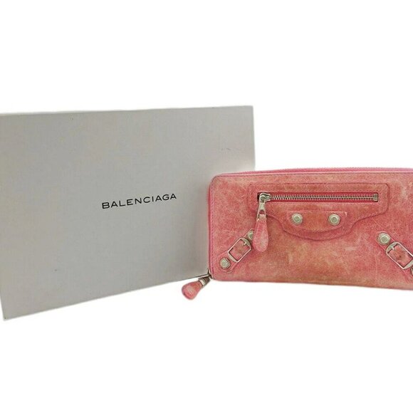 BALENCIAGA Long Wallet Pink USED - Picture 1 of 11